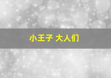 小王子 大人们